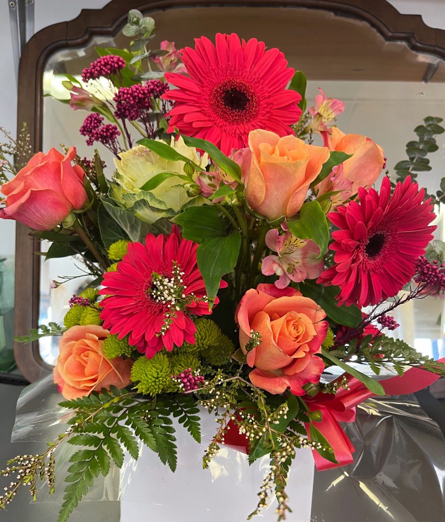 Bright Boxed Arrangements - Grevillea Cottage